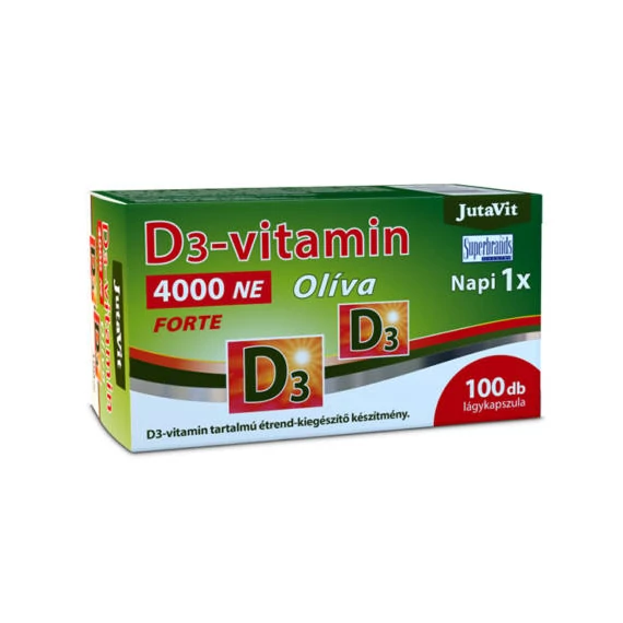 Jutavit D3-vitamin Olíva 4000NE Forte lágykapszula 100X 