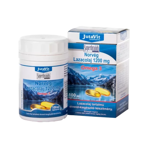 JutaVit Norvég Lazacolaj Omega-3 kapszula 100x