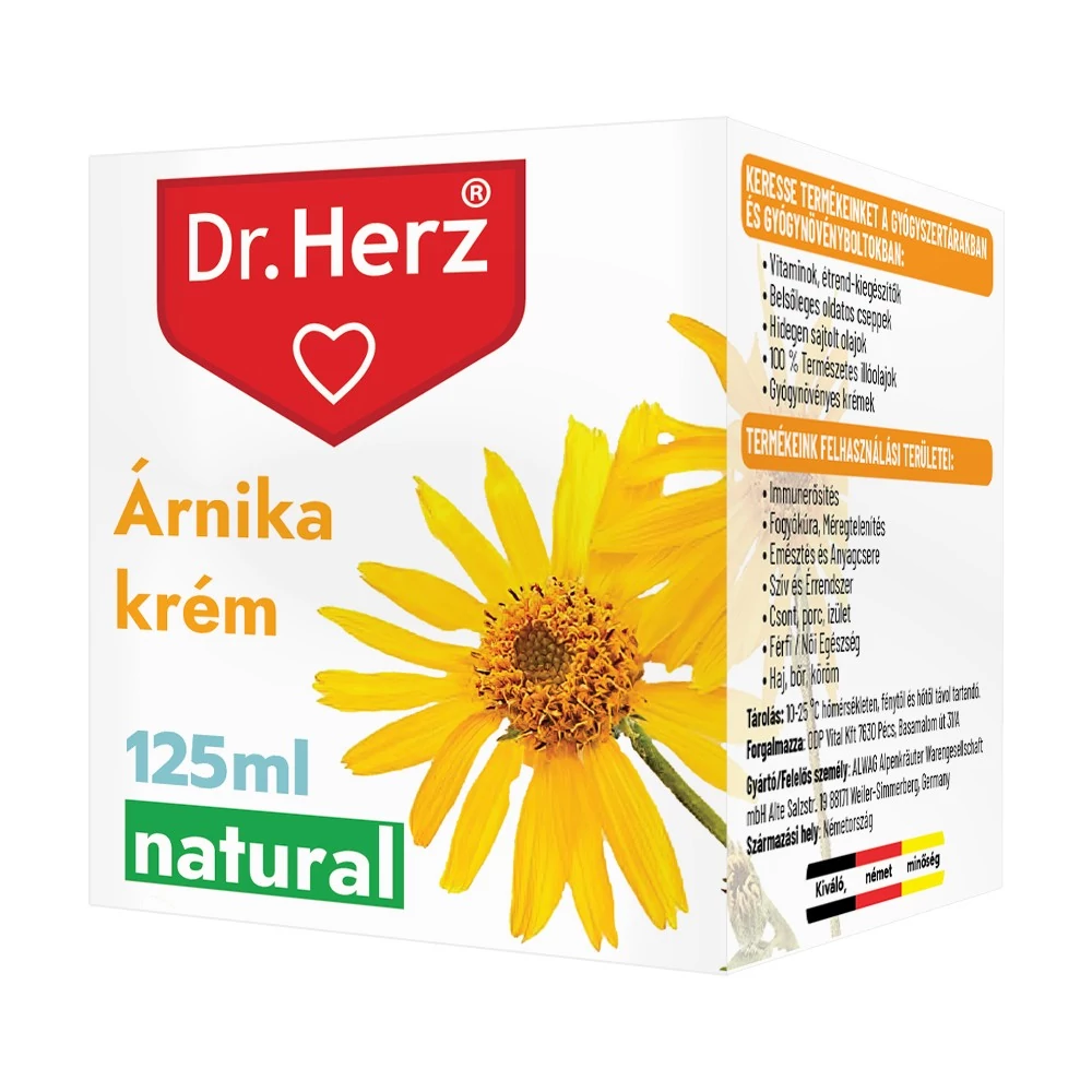 Árnika krém 125 ml - Dr. Herz - Andráspatika online gyógyszertár
