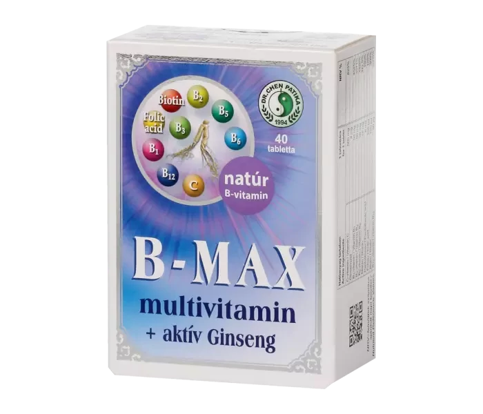 DR.CHEN B-MAX Multivitamin és Aktív Ginseng tabletta 40x