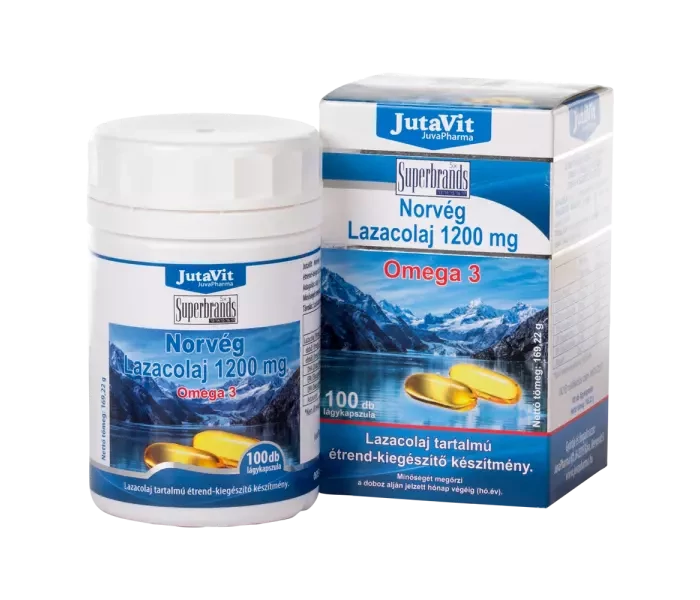 JutaVit Norvég Lazacolaj Omega-3 kapszula 100x