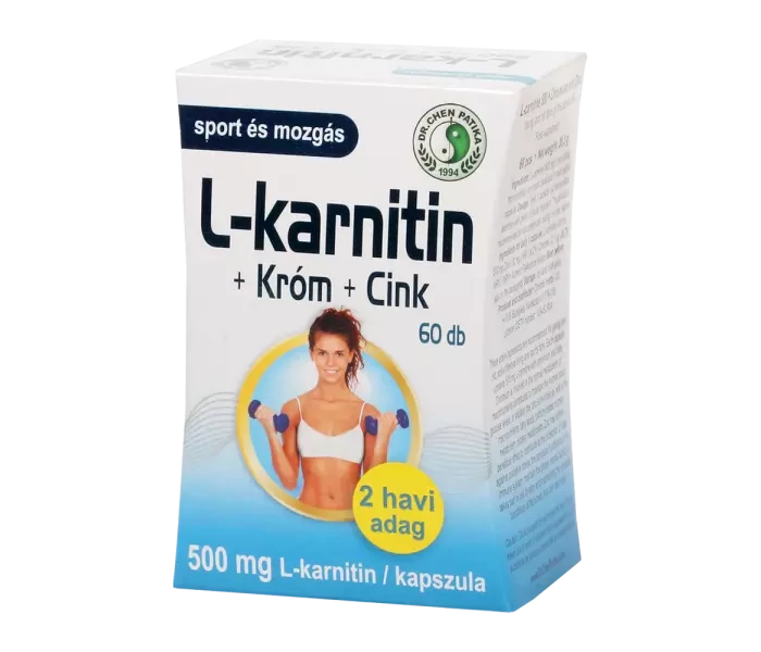 DR.CHEN L-karnitin 500 mg + króm és cink kapszula 60x